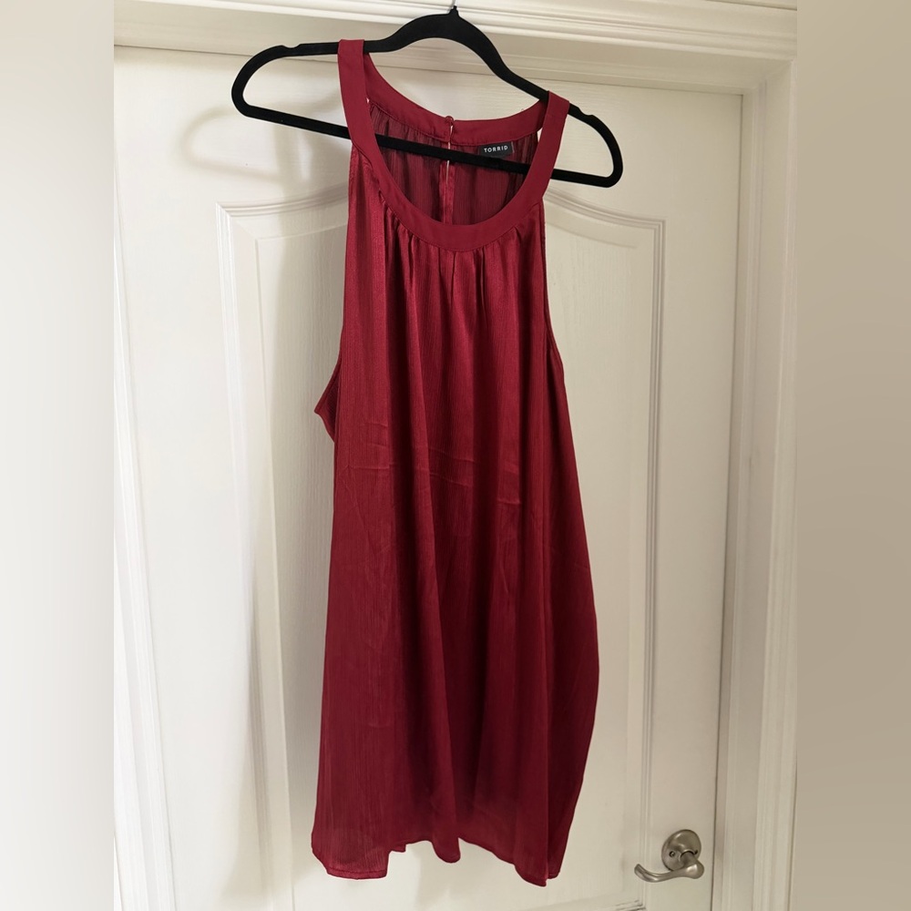 Torrid Rich Red Sleeveless Blouse